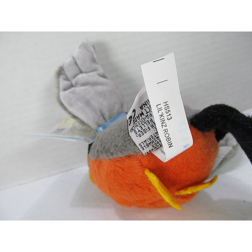 GANZ Lil'Kinz Robin Grey Orange Bird with Sealed Code 6" Stuffed Animal Toy - Picture 5 of 7